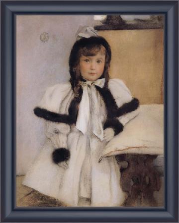 framed  Fernand Khnopff Portrait of Germaine Wiener, Ta3139-1